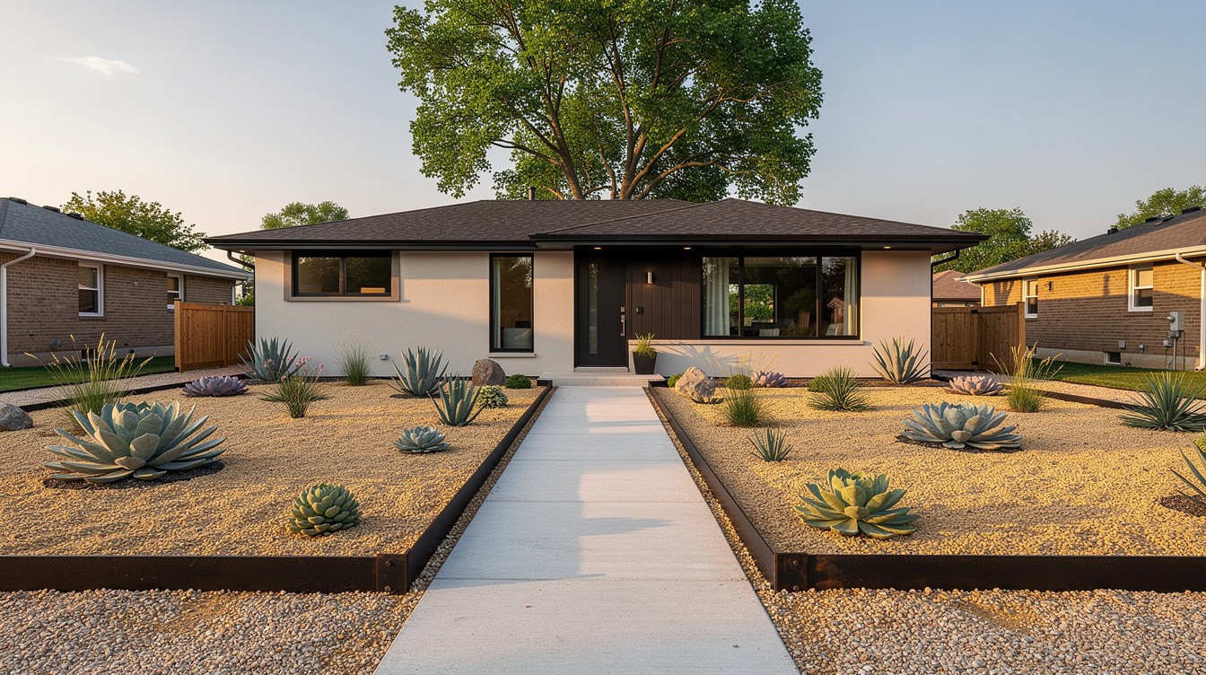 The Cold-Hardy Gravel Yard — Modern/Minimalist garden in Akron