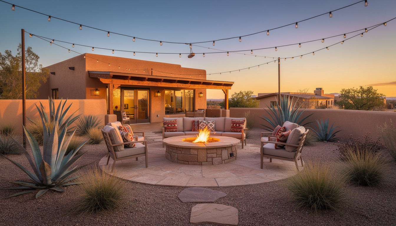 Desert/Xeriscape backyard in Albuquerque, NM
