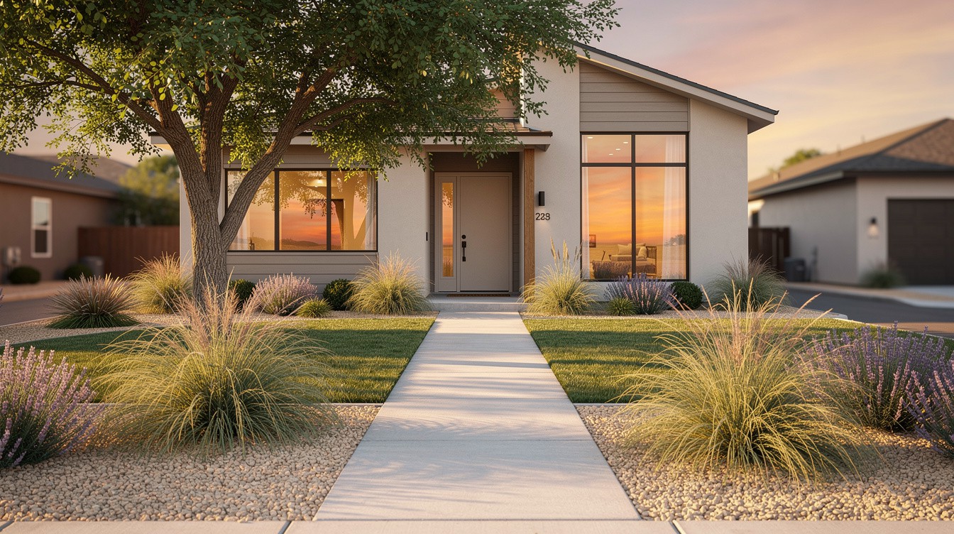 The Shade-Tree Walkway — Modern/Minimalist garden in Amarillo