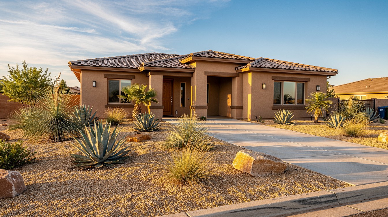 The Boulder & Yucca Entry — Desert/Xeriscape garden in Amarillo