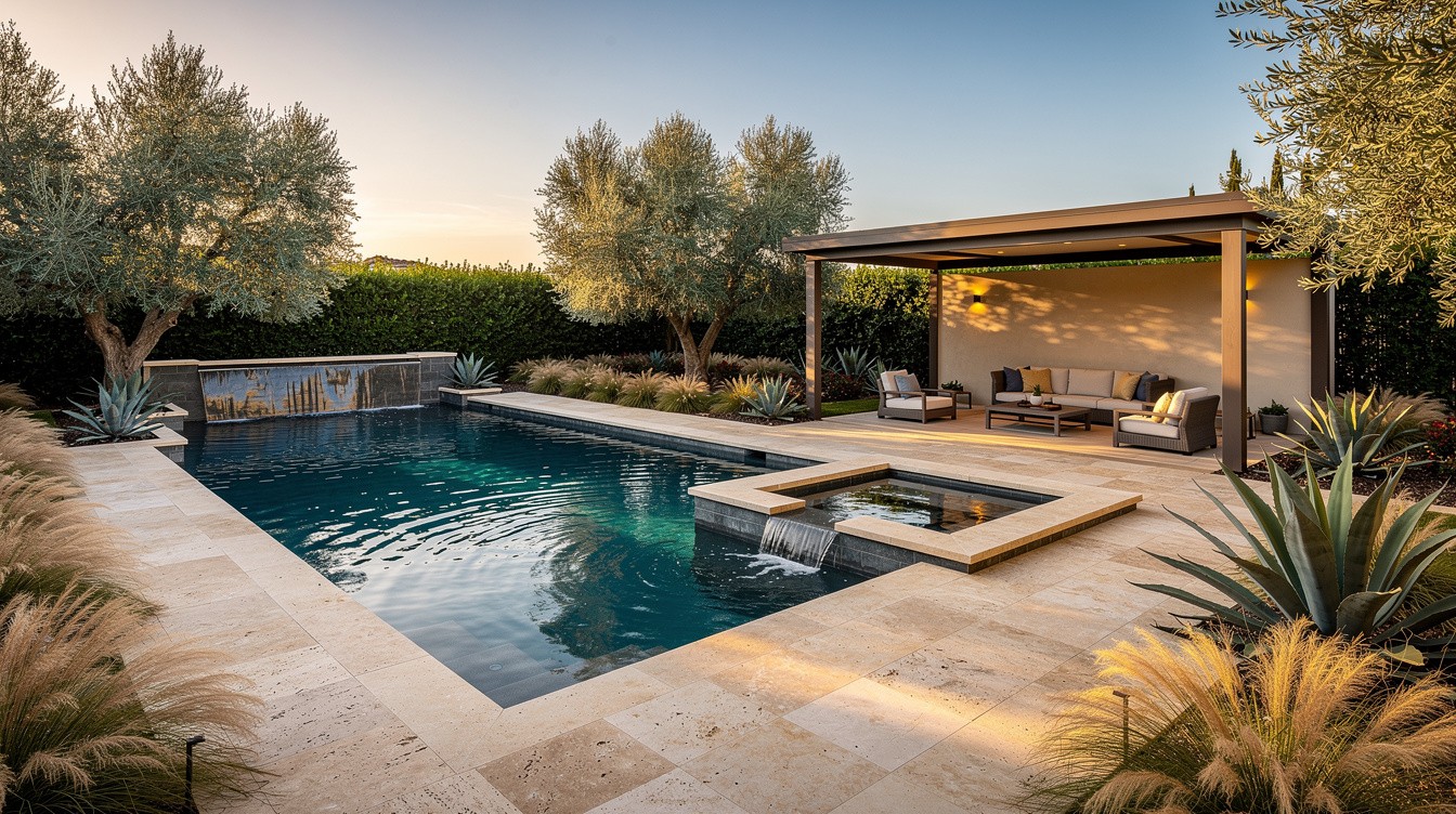 Pool and Spa with California Contemporary Garden — Modern/Minimalist garden in Anaheim