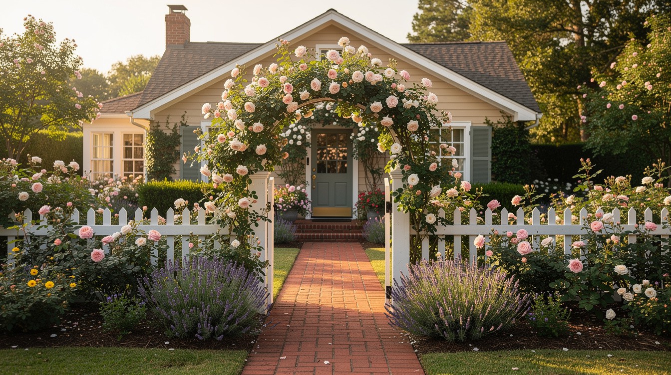 The Rose Arch Picket Gate — Cottage/English garden in Augusta-Richmond County