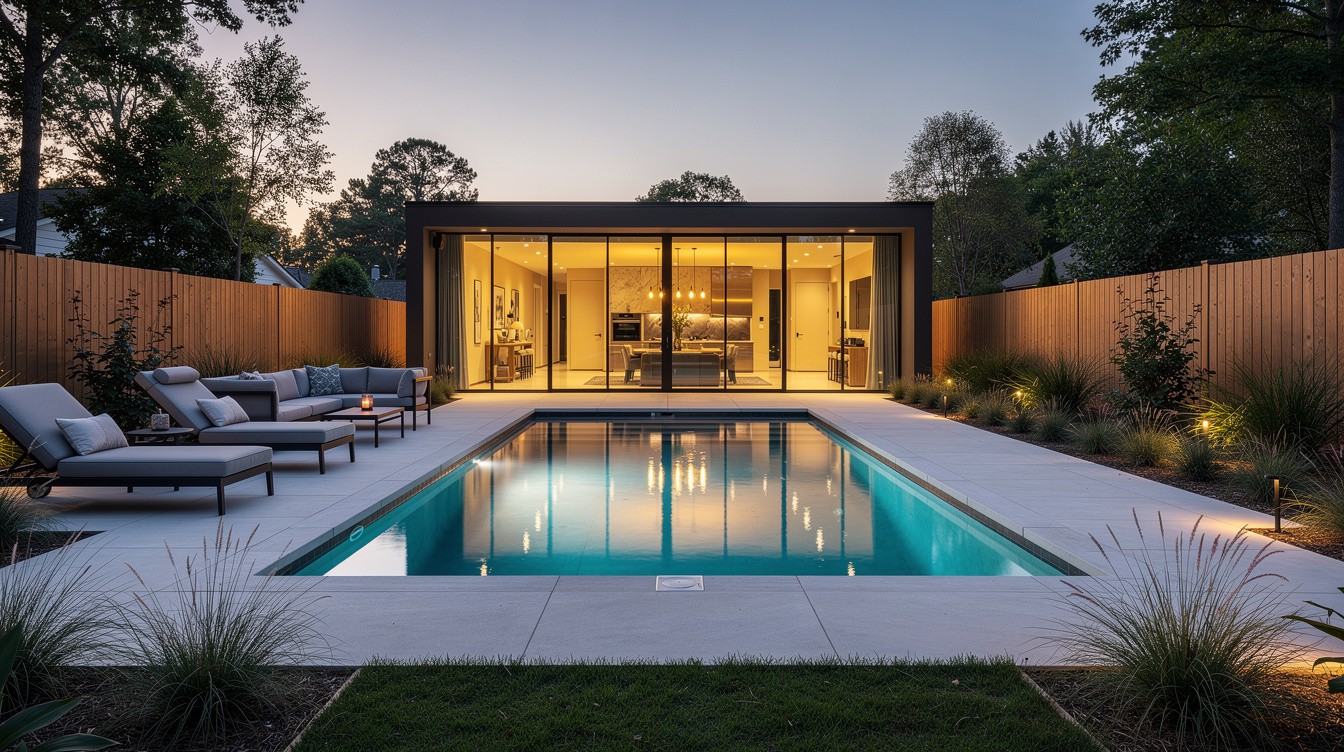 The Glass Pool Pavilion — Modern/Minimalist garden in Augusta-Richmond County