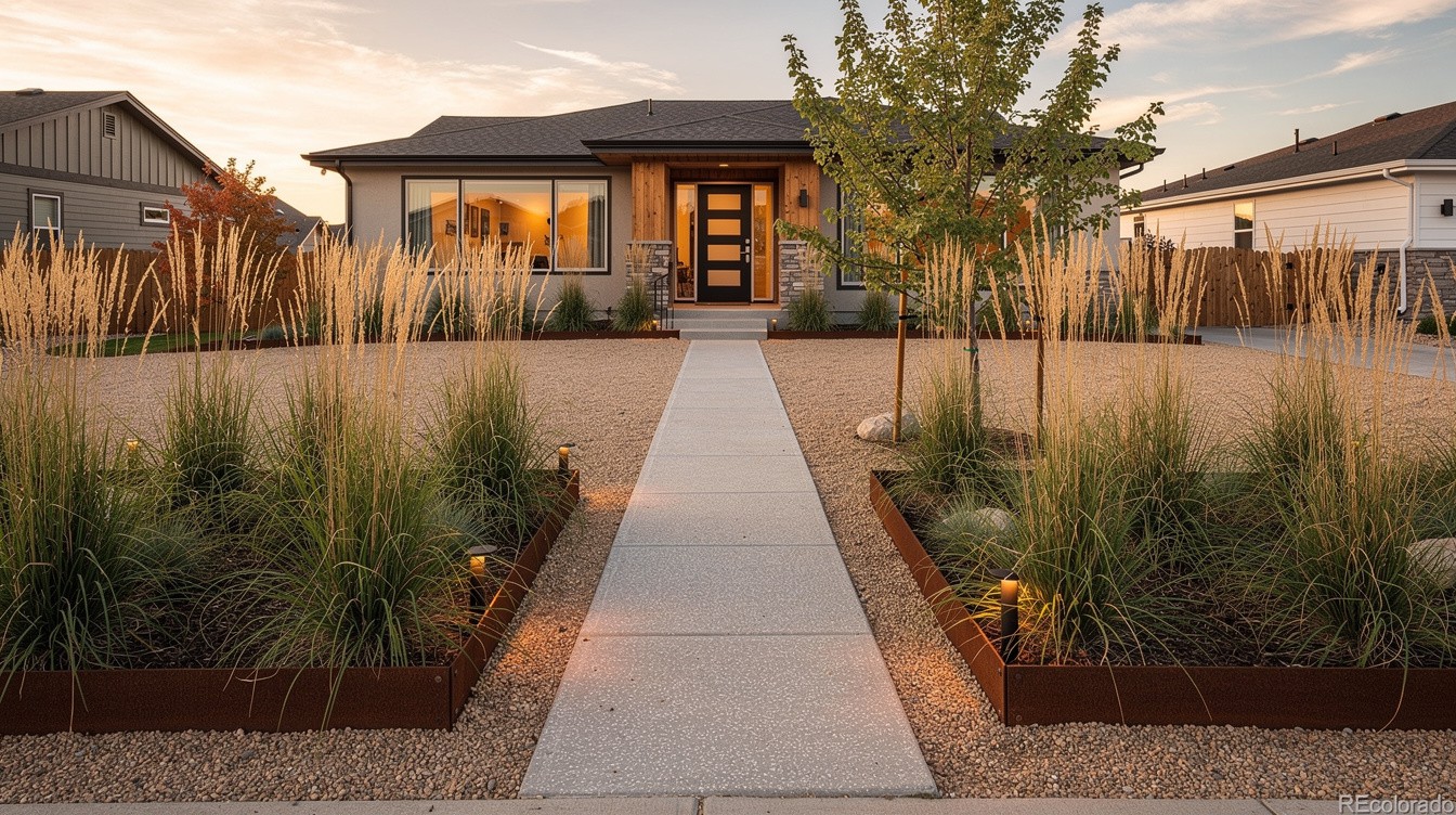 The Front Range Modern Entry — Modern/Minimalist garden in Aurora