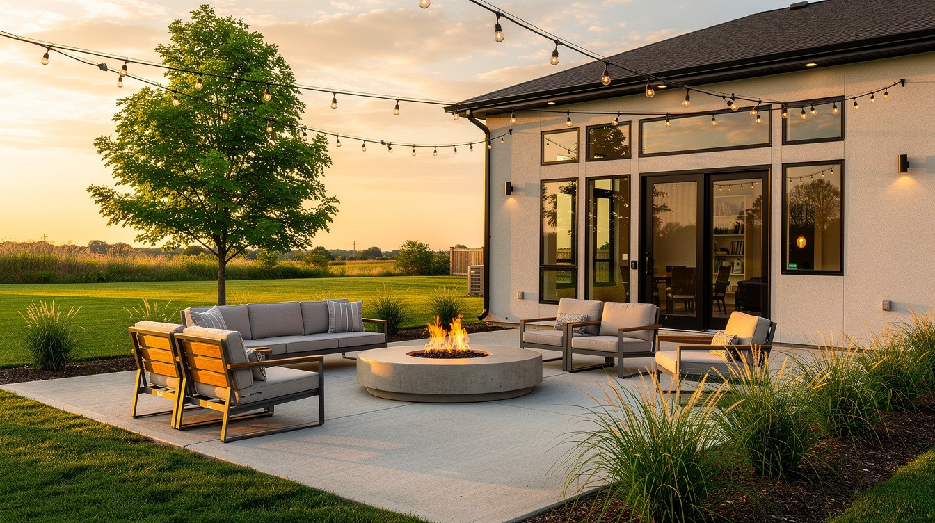 The Prairie-Edge Fire Patio — Modern/Minimalist garden in Aurora