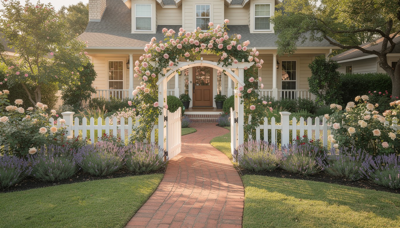Cottage/English front yard in Austin, TX