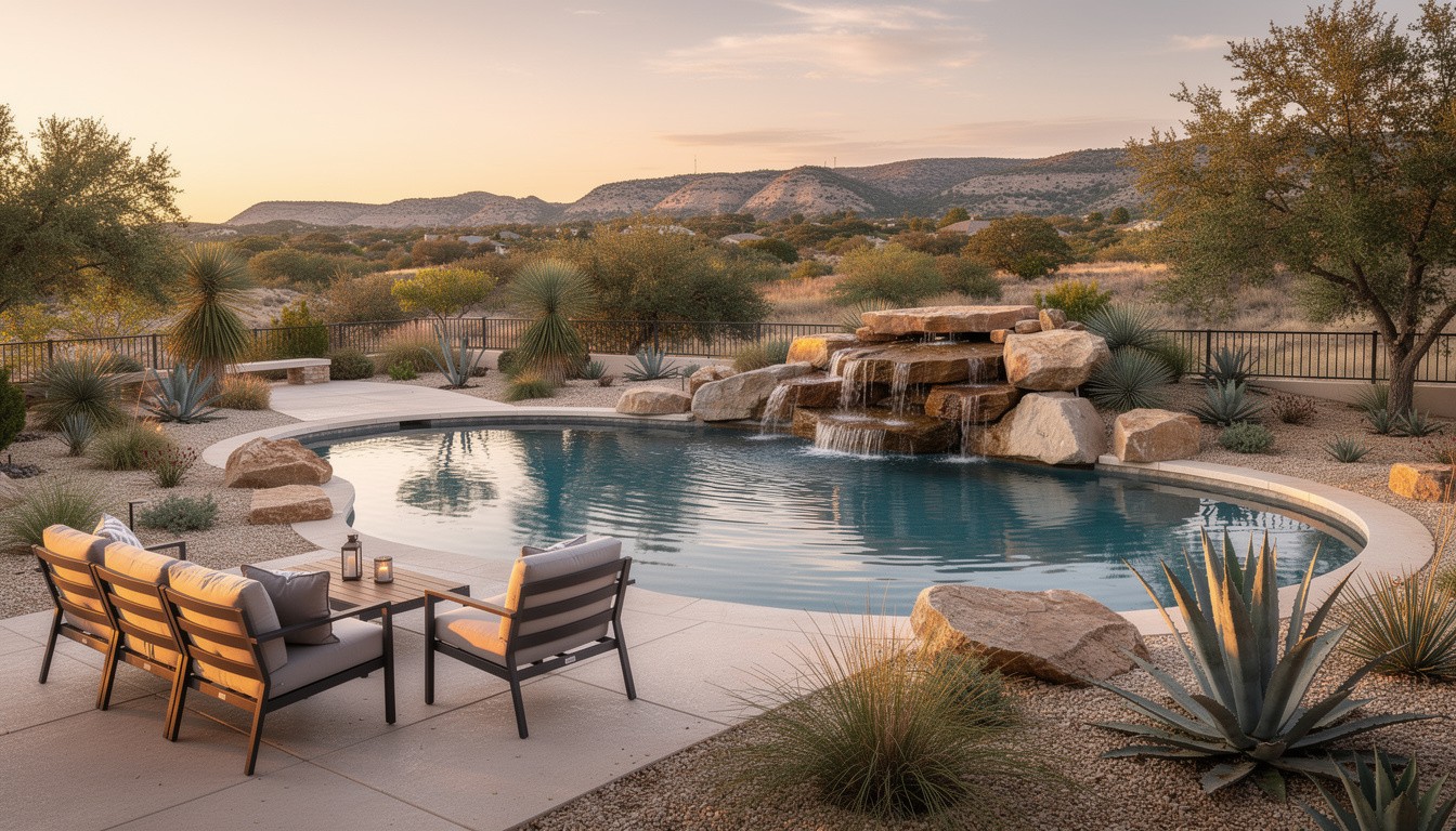 Desert/Xeriscape backyard design in Austin, TX