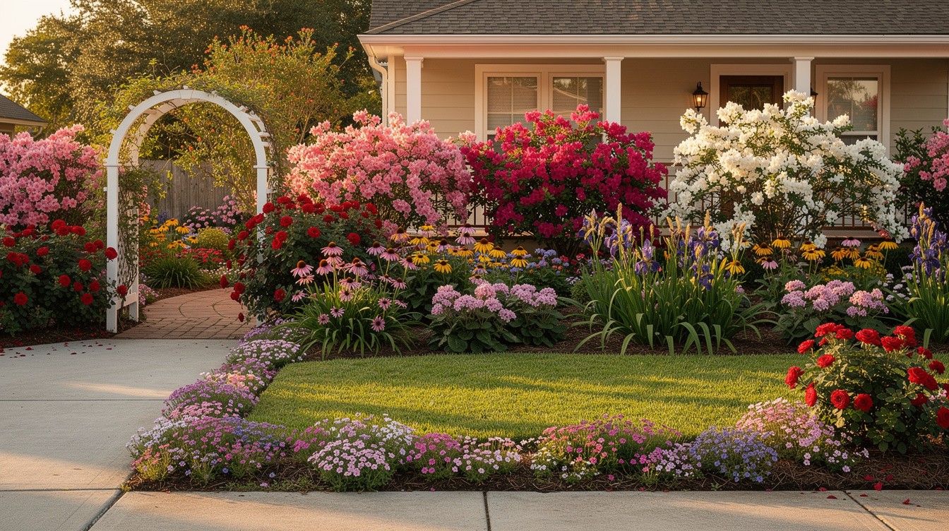 The Azalea and Rose Perennial Border — Cottage/English garden in Baton Rouge
