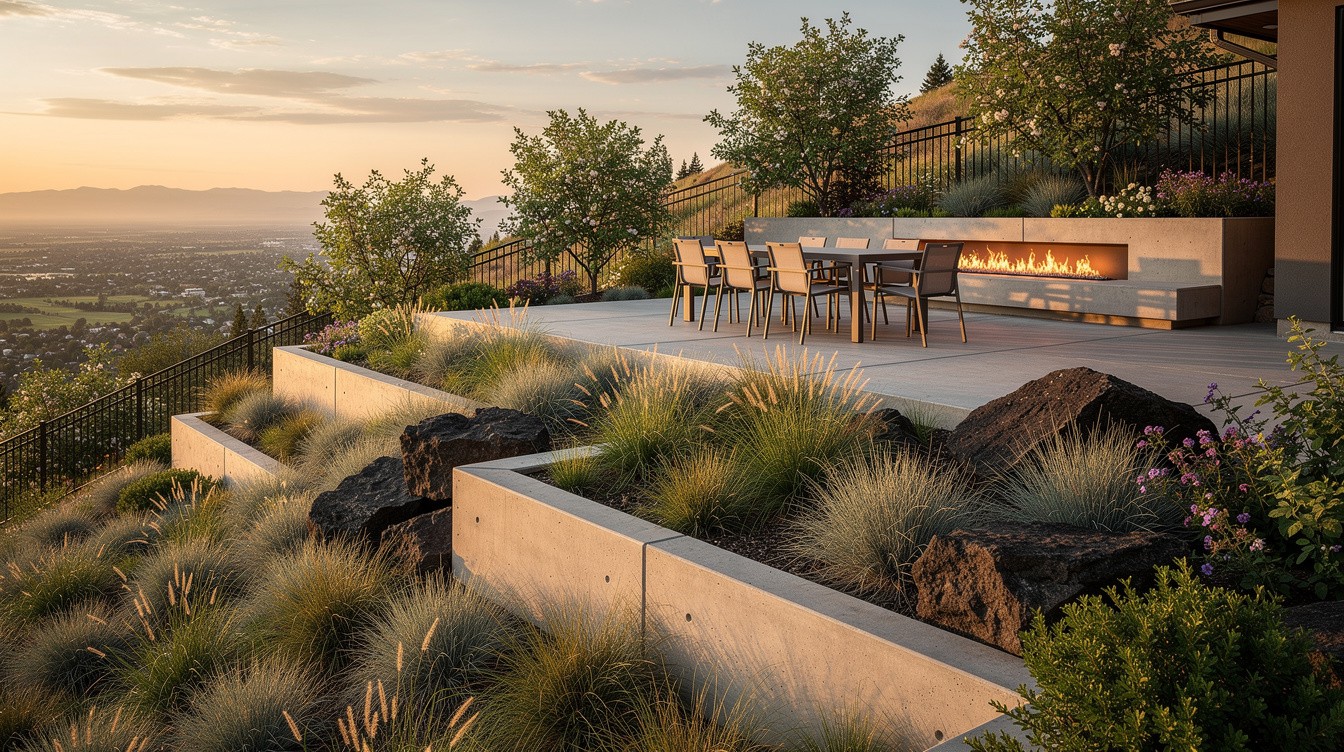 The Modern Terraced Garden with Retaining Walls — Modern/Minimalist garden in Boise City