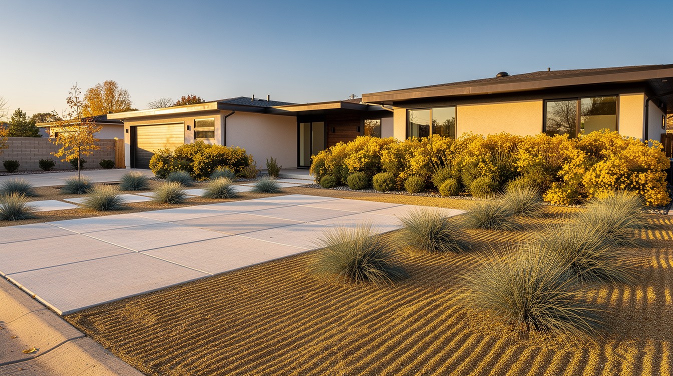 The Minimalist Paving and Grass Garden — Modern/Minimalist garden in Boise City