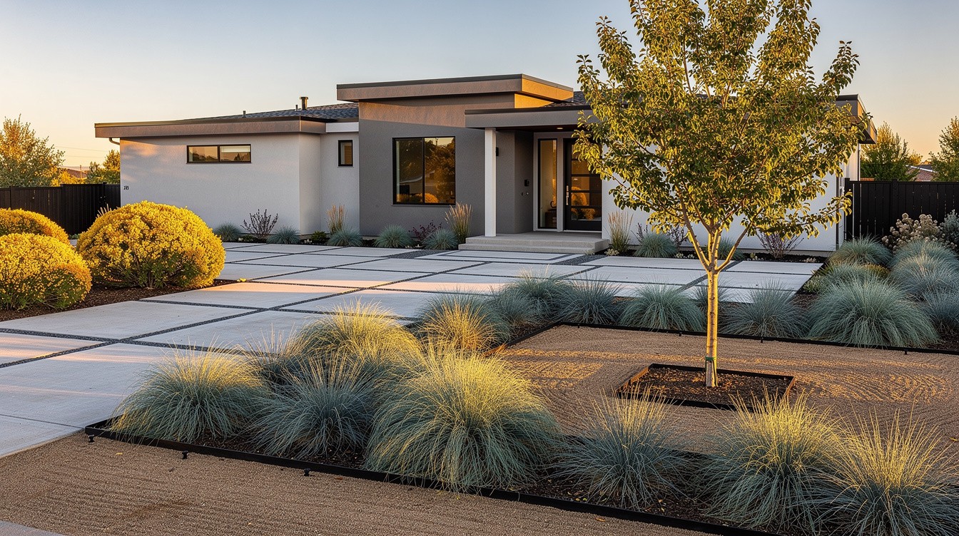 The High Desert Modern Front Yard — Modern/Minimalist garden in Boise City