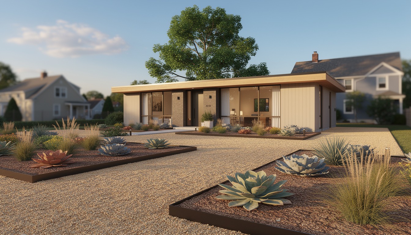 Modern/Minimalist front yard design in Boston, MA