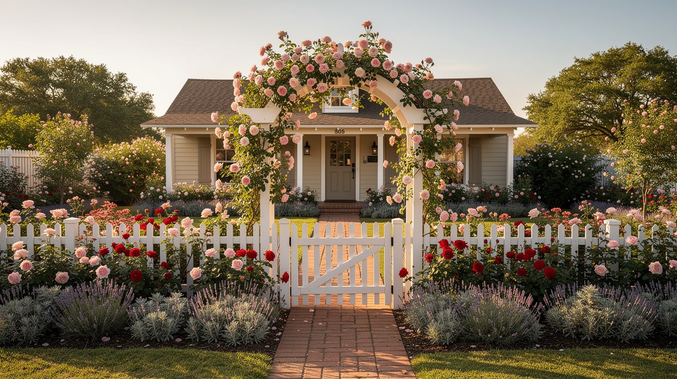 The Rose Arbor Picket Gate — Cottage/English garden in Brownsville