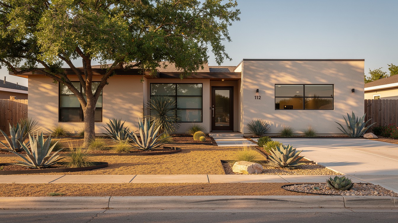 The Gravel Xeriscape Yard — Modern/Minimalist garden in Brownsville