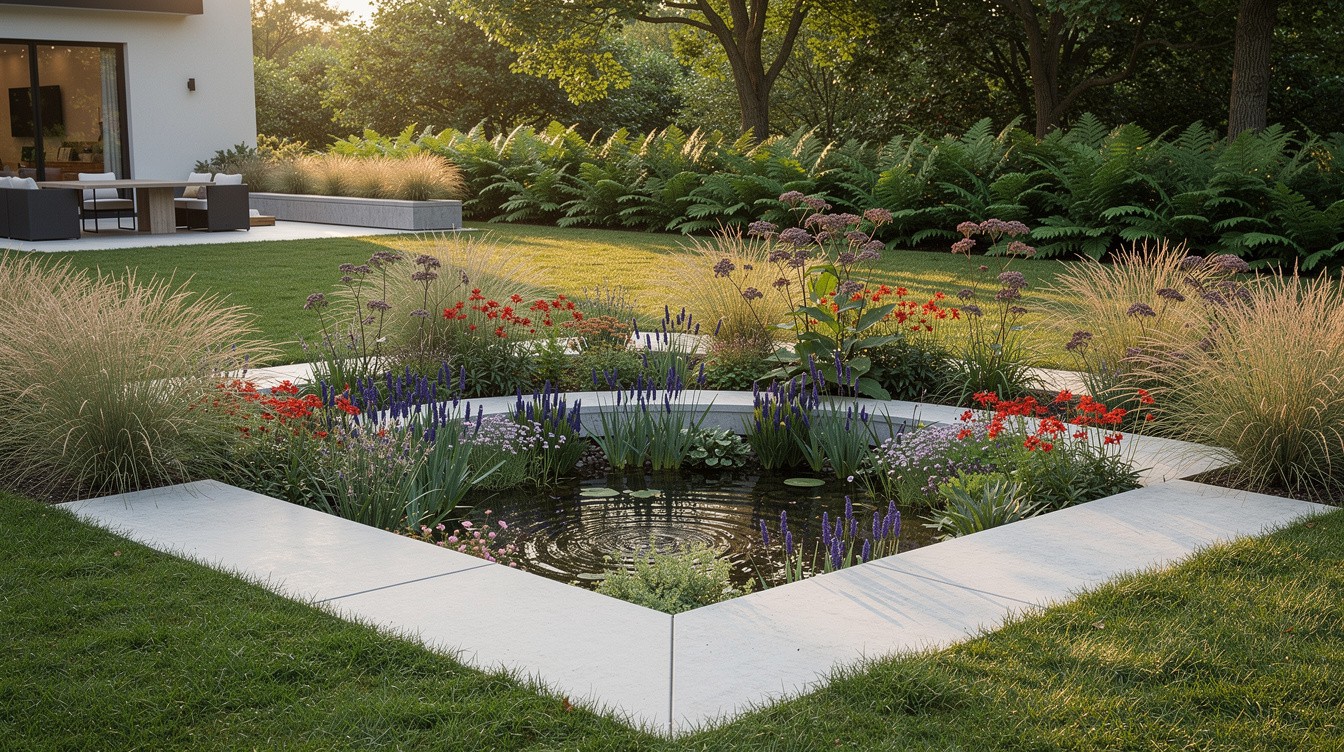 The Rain Garden and Modern Planting — Modern/Minimalist garden in Buffalo