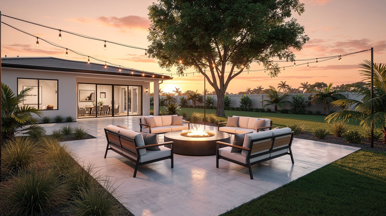 The Sunset Fire Pit Terrace — Modern/Minimalist garden in Cape Coral
