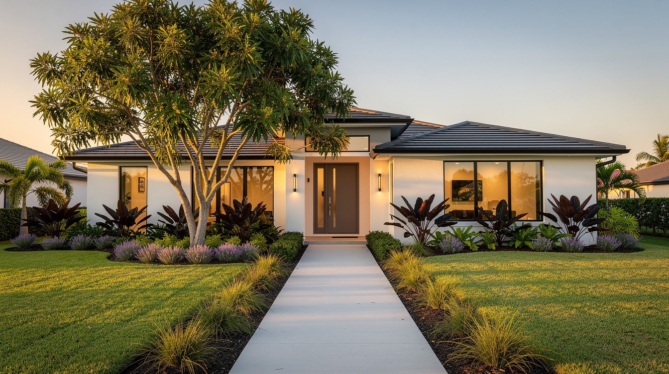 The Flowering Canopy Facade — Modern/Minimalist garden in Cape Coral