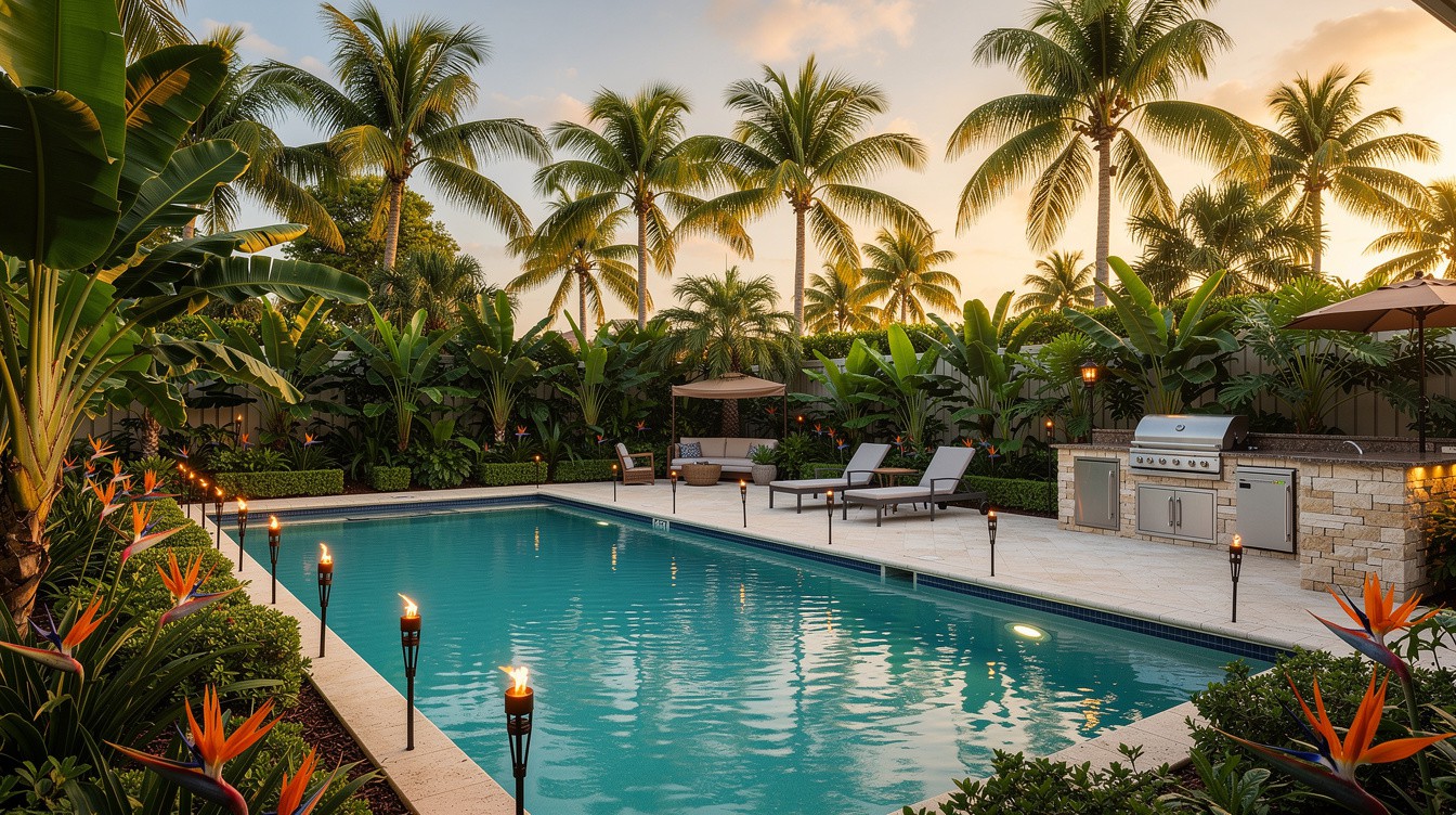 The Tiki-Lit Pool Retreat — Tropical/Lush garden in Cape Coral