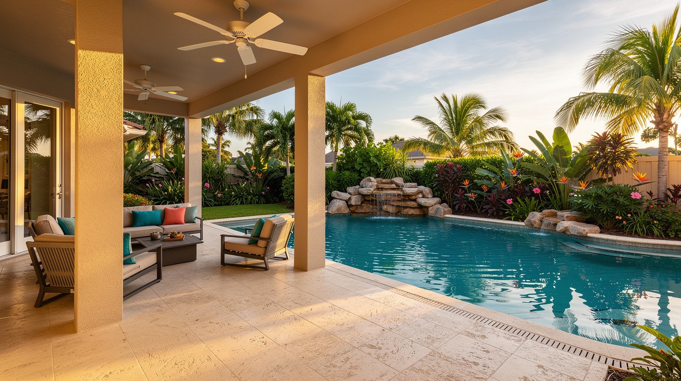 The Waterfall Lanai — Tropical/Lush garden in Cape Coral