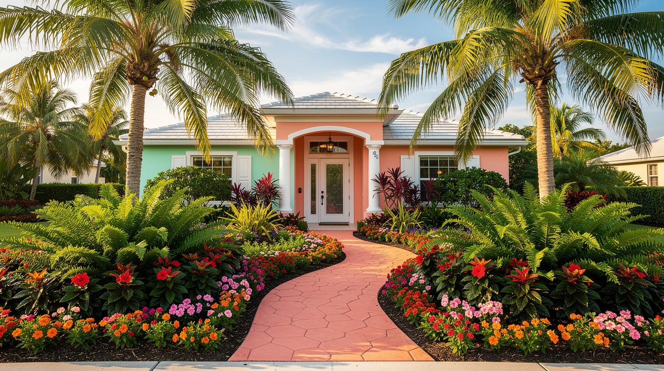 The Pastel Jungle Walkway — Tropical/Lush garden in Cape Coral