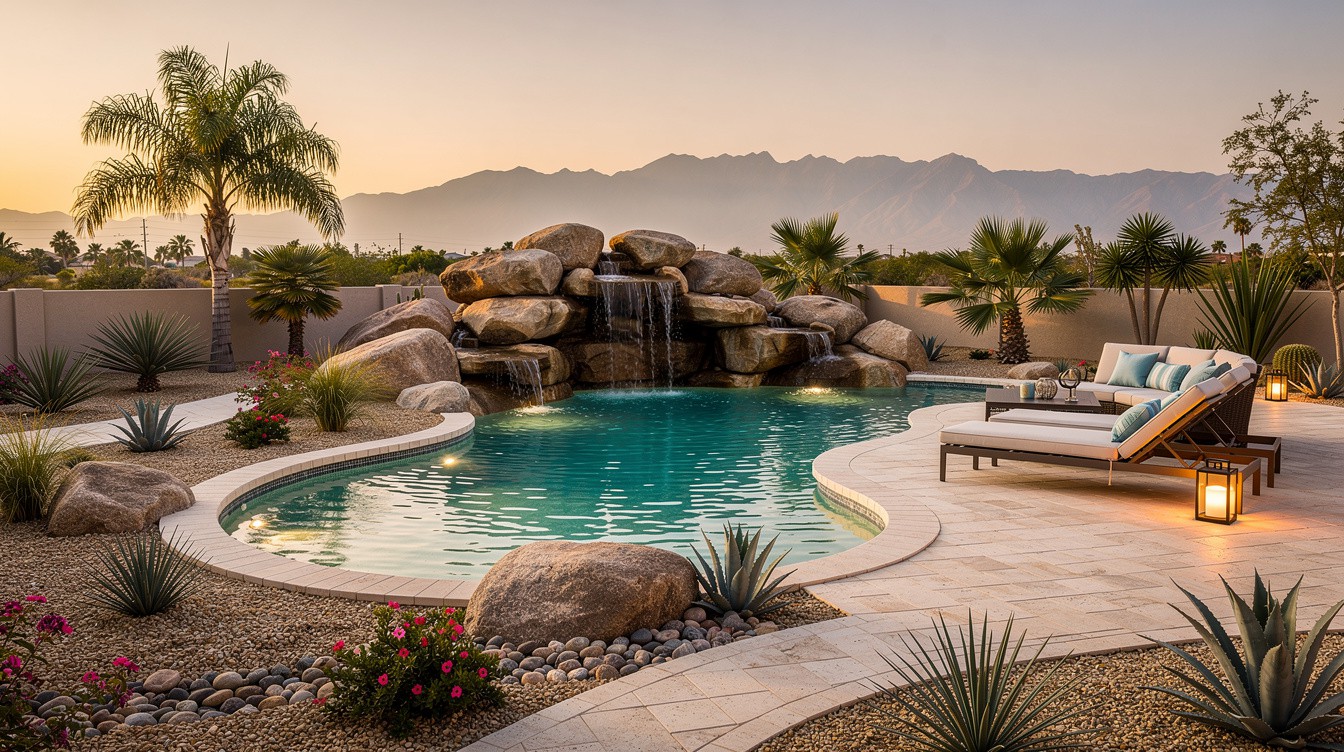 The Rock Grotto Pool — Desert/Xeriscape garden in Cape Coral