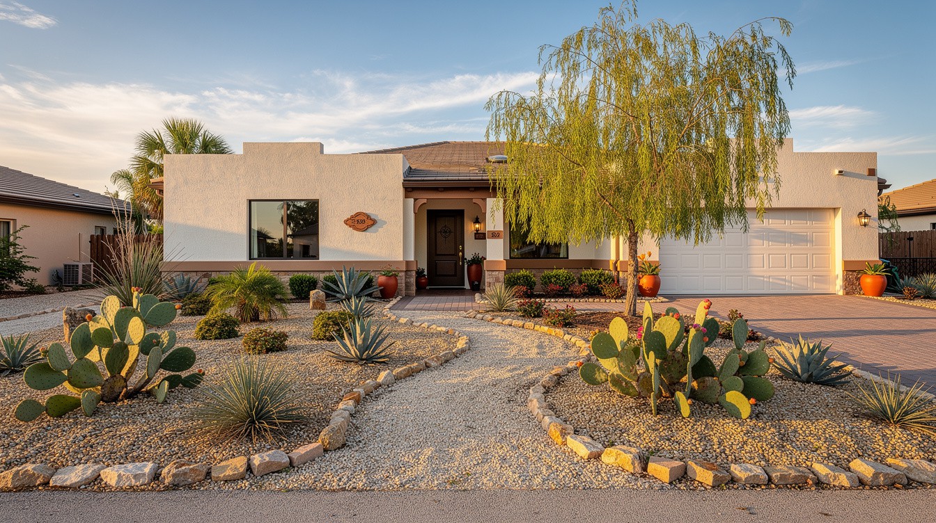 The Desert Illusion Facade — Desert/Xeriscape garden in Cape Coral