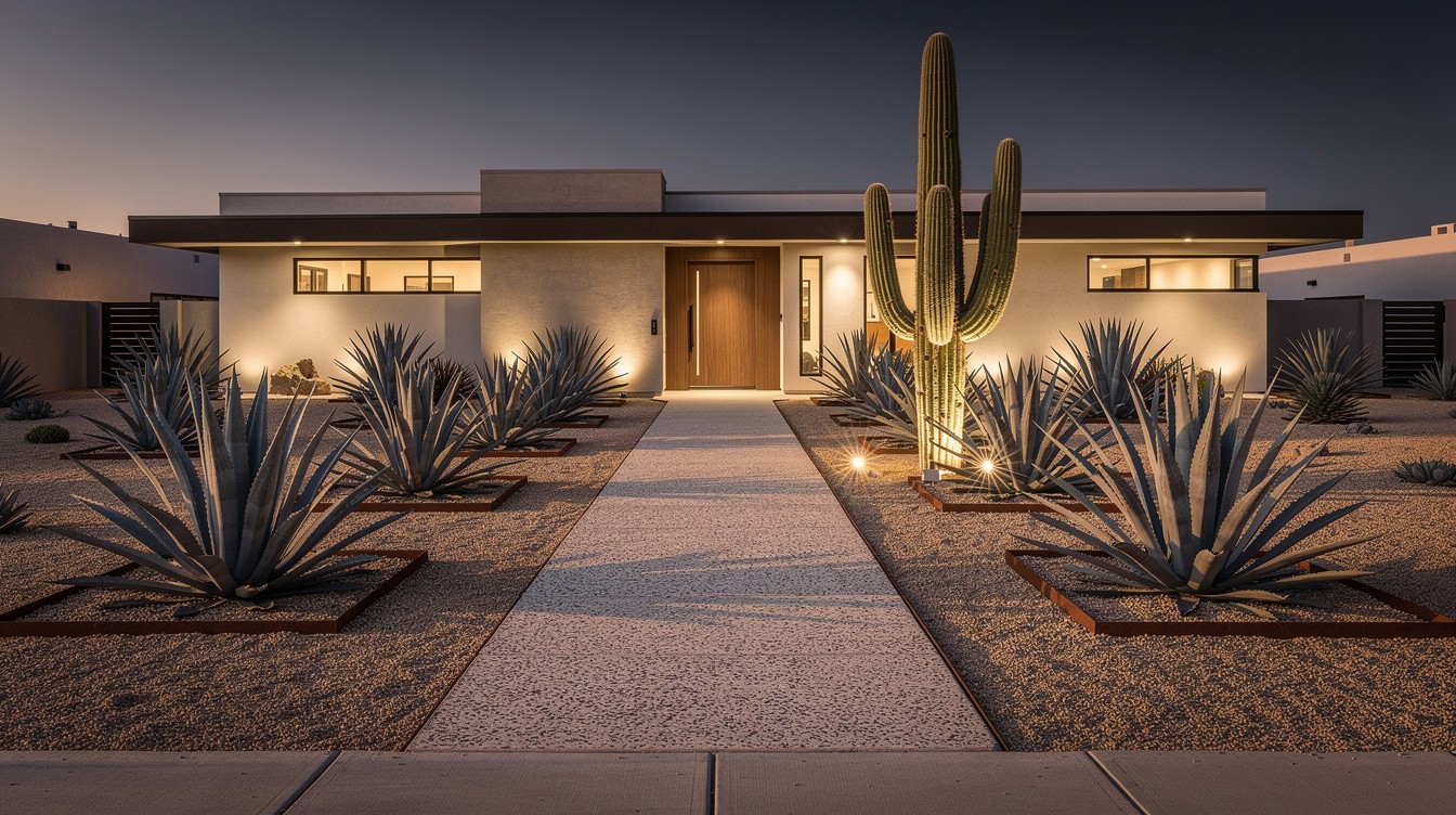 The Desert Modern Entry — Modern/Minimalist garden in Chandler
