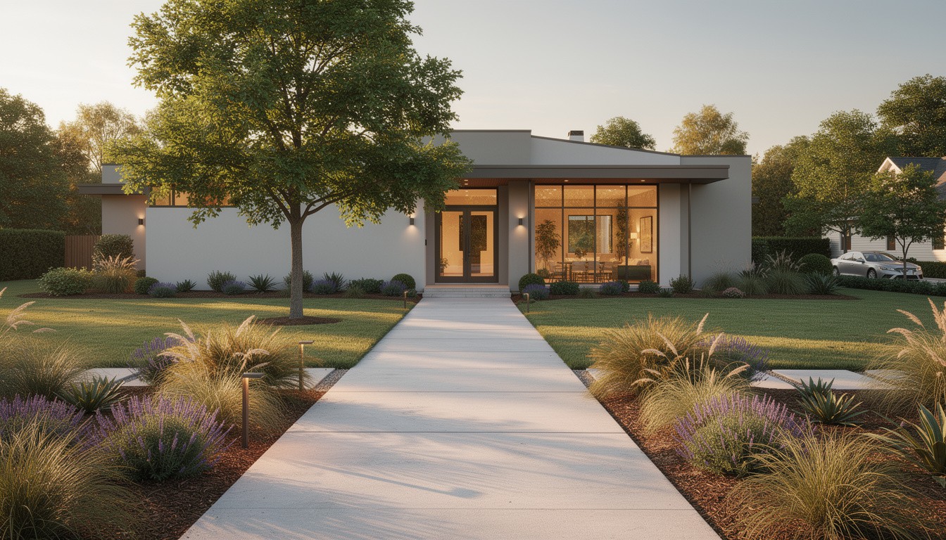 Modern/Minimalist front yard in Charlotte, NC