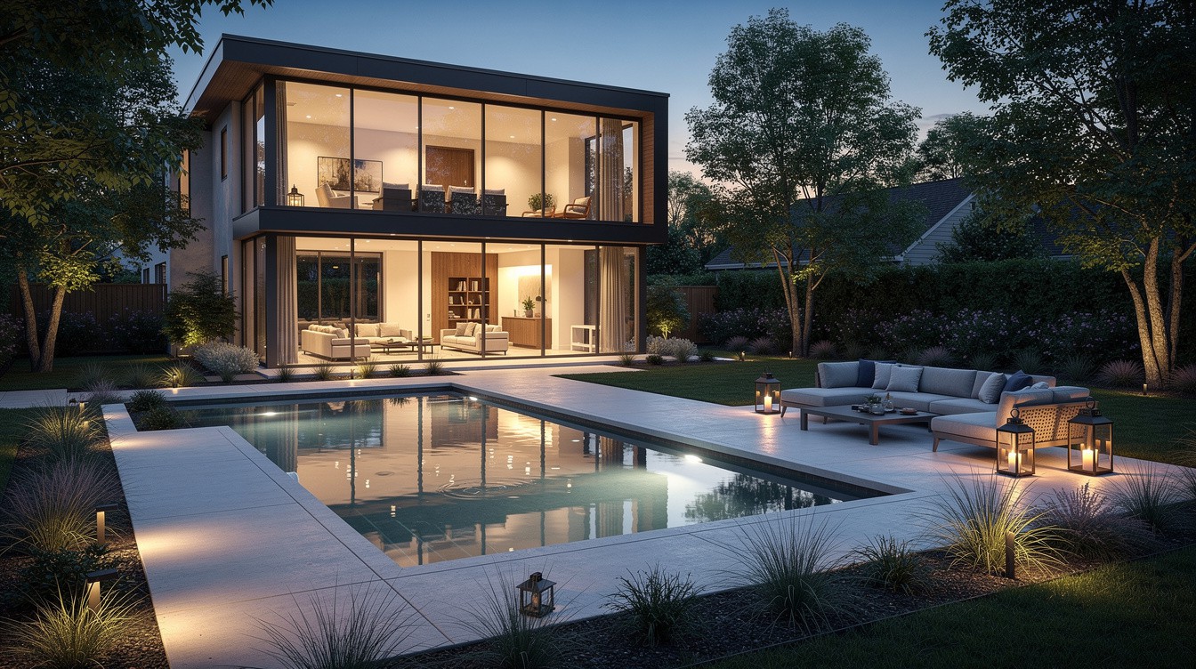 The Twilight Pool Terrace — Modern/Minimalist garden in Chattanooga