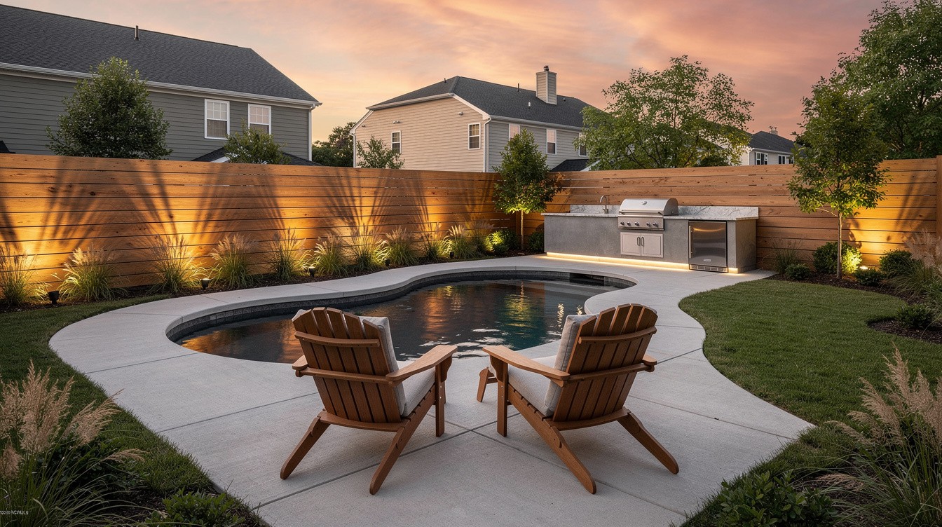 The Contemporary Pool and Deck — Modern/Minimalist garden in Chesapeake