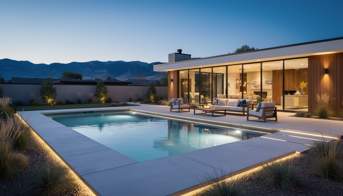 Modern/Minimalist backyard design in Colorado Springs, CO