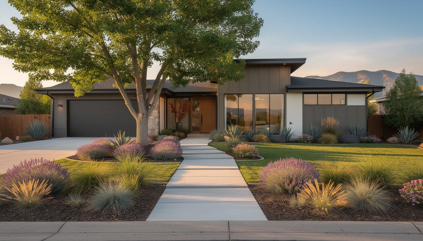 Modern/Minimalist front yard in Colorado Springs, CO
