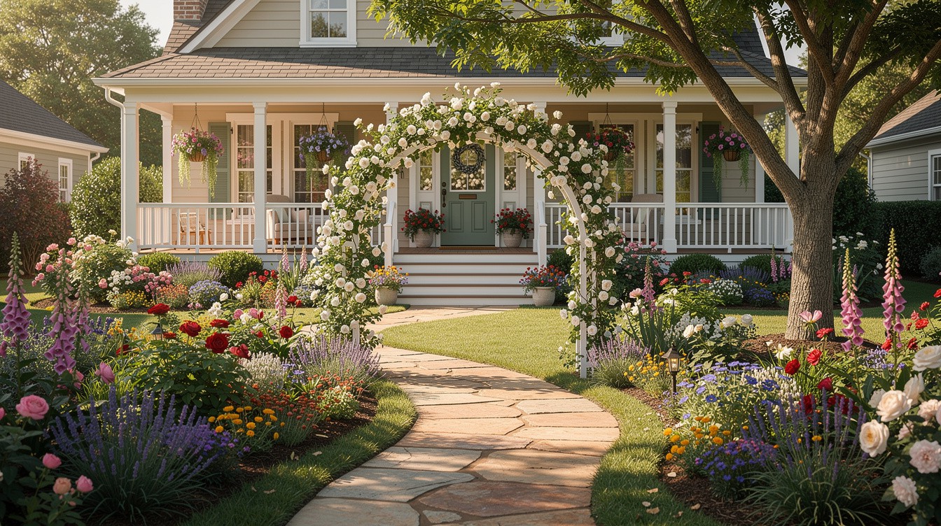 The Porch-and-Arch Farmhouse Border — Cottage/English garden in Columbus