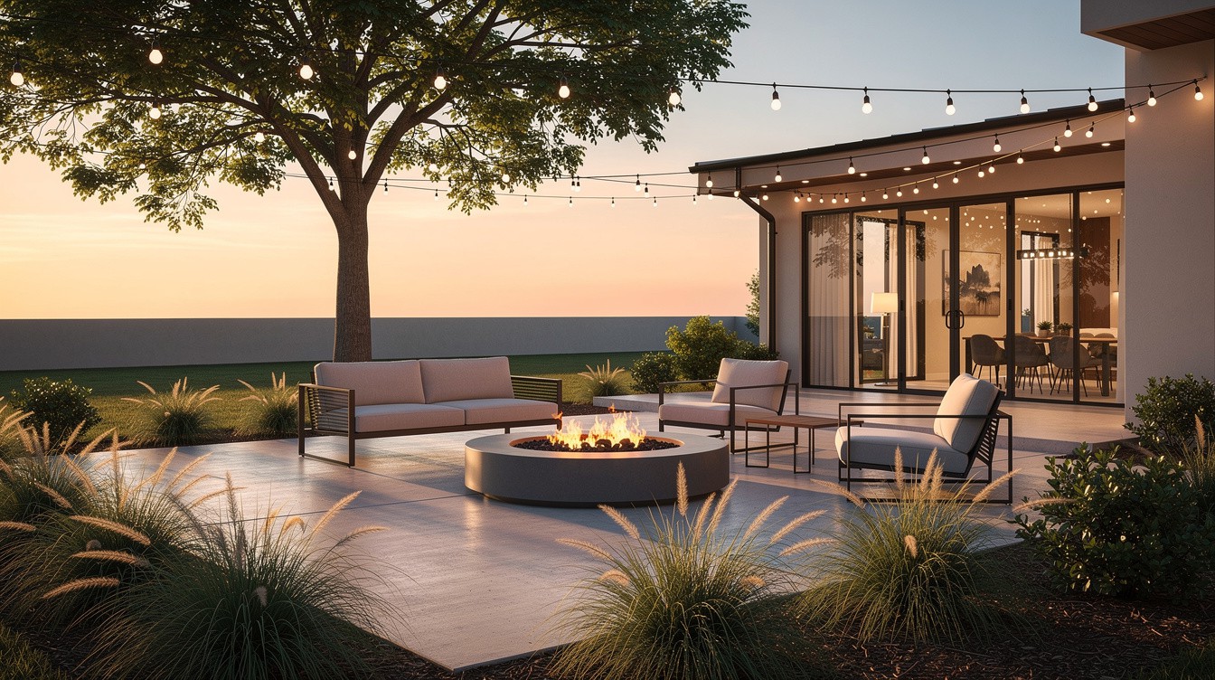 The String-Light Fire Terrace — Modern/Minimalist garden in Columbus