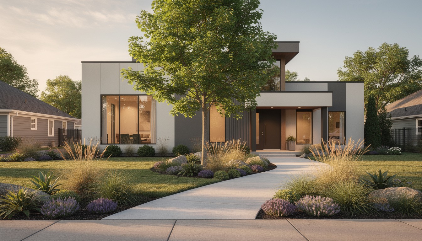 Modern/Minimalist front yard in Columbus, OH