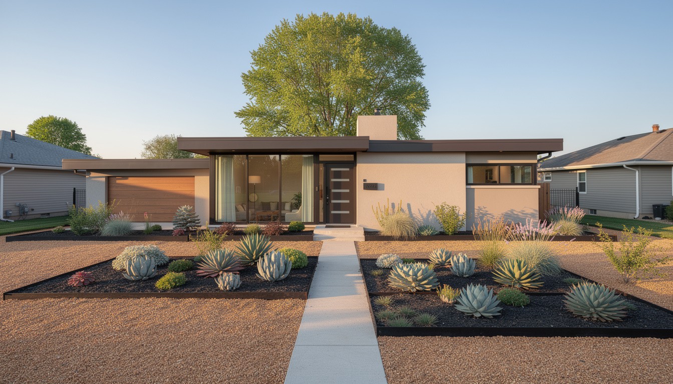 Modern/Minimalist front yard design in Columbus, OH
