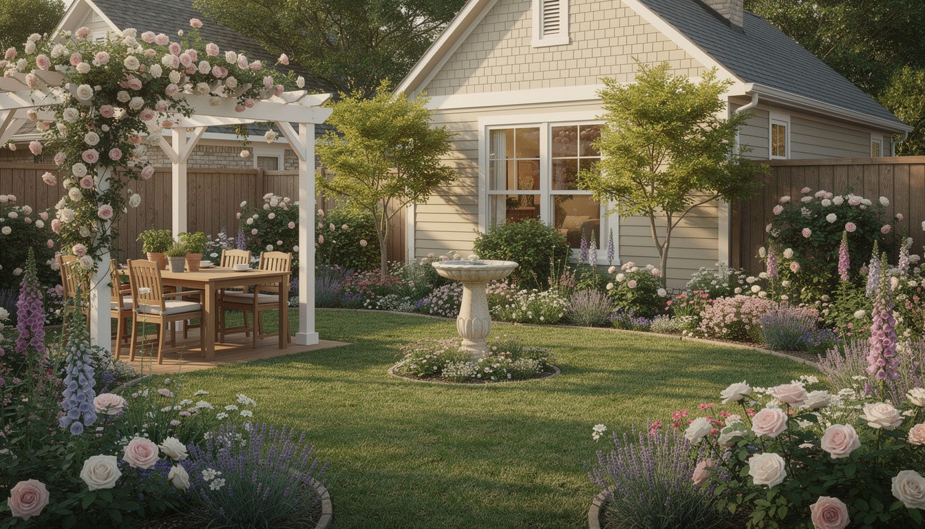 Cottage/English backyard design in Dallas, TX