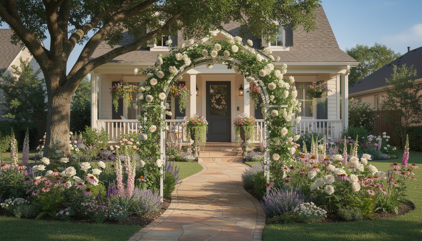 Cottage/English front yard design in Dallas, TX