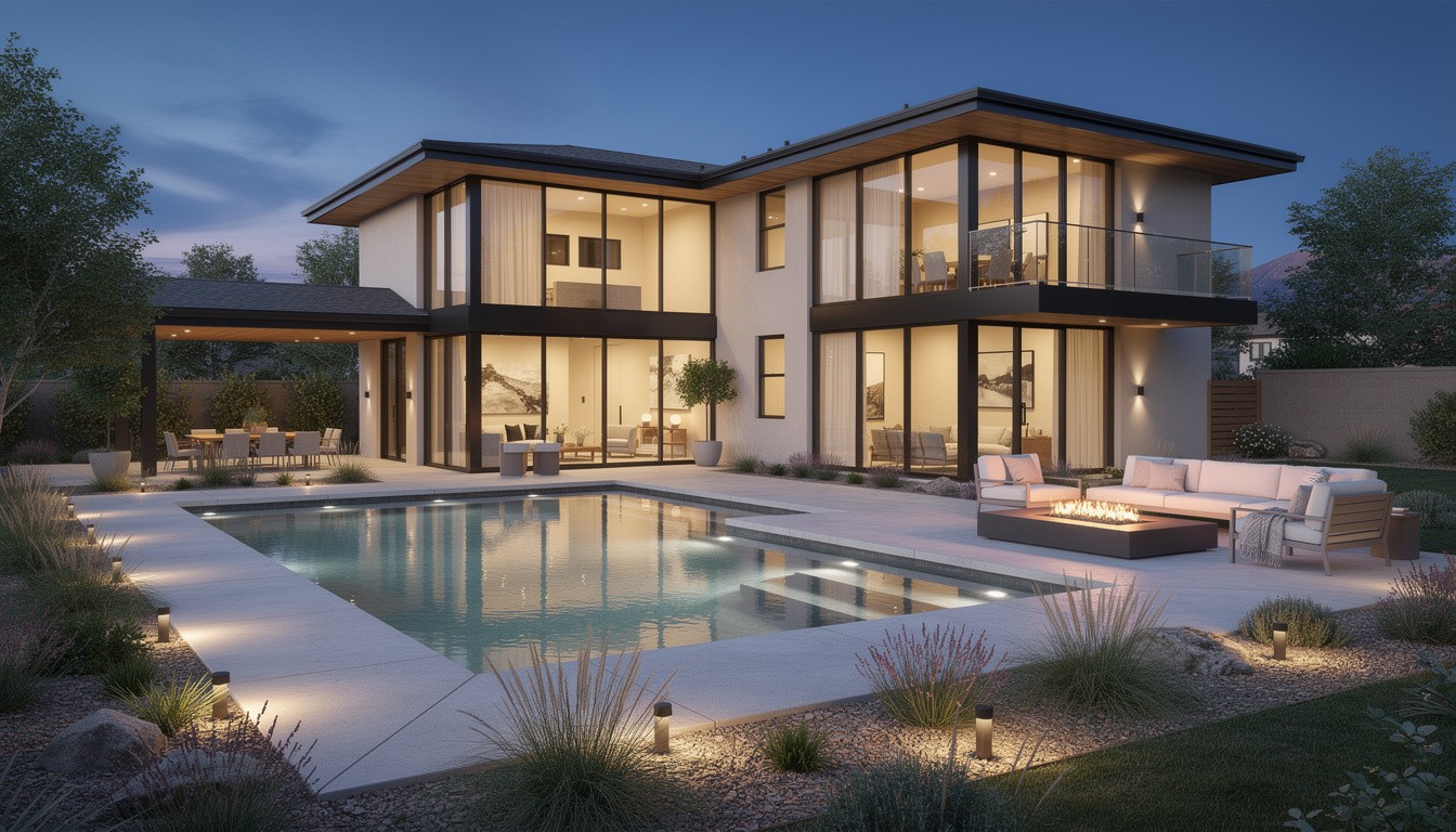 Modern/Minimalist backyard design in Denver, CO