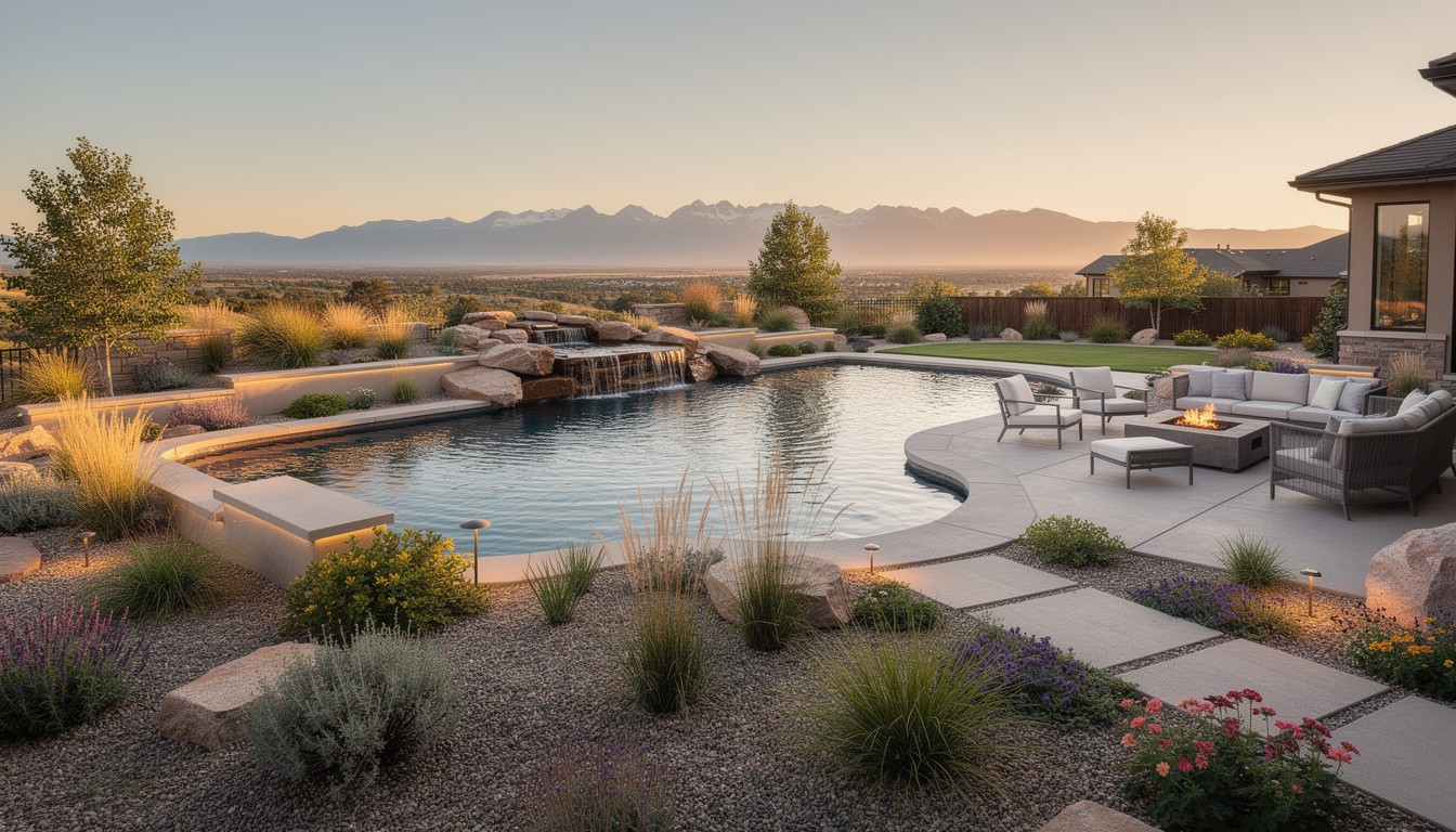 Desert/Xeriscape backyard design in Denver, CO