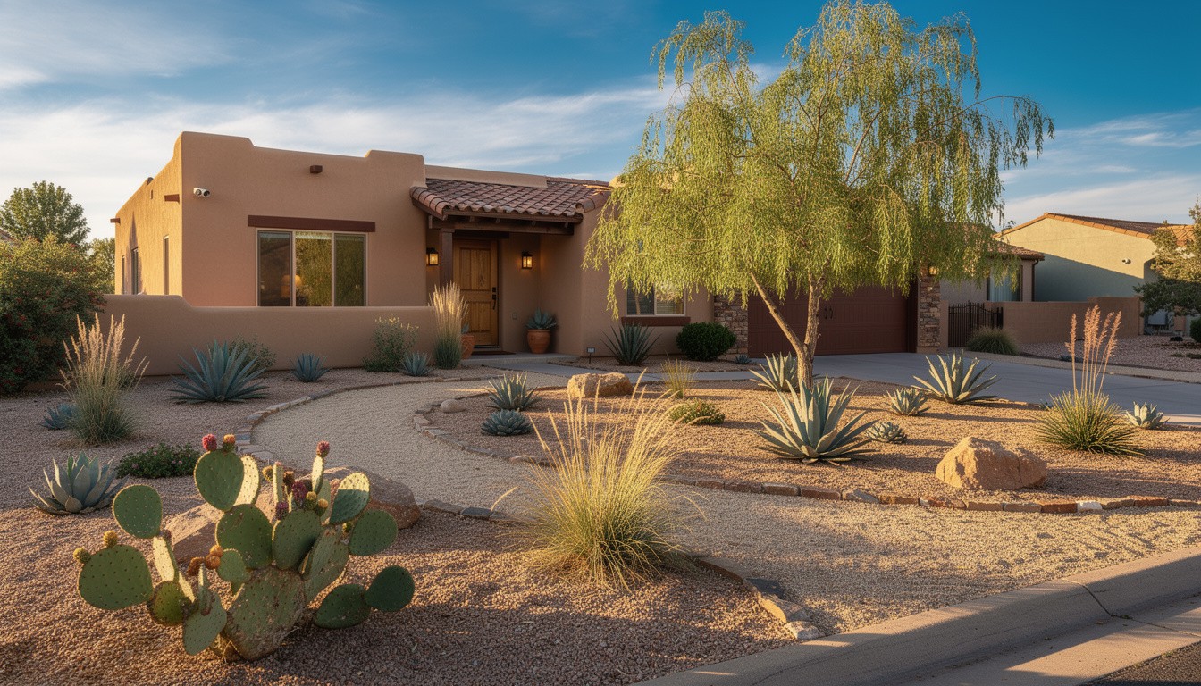 Desert/Xeriscape front yard design in Denver, CO