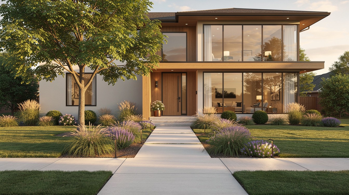 The Prairie Ribbon Entry — Modern/Minimalist garden in Des Moines