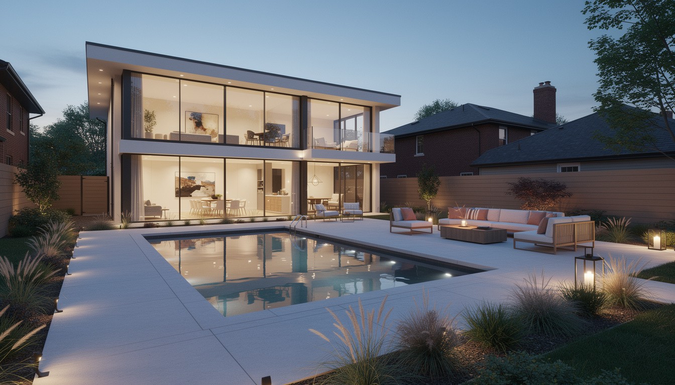 Modern/Minimalist backyard design in Detroit, MI