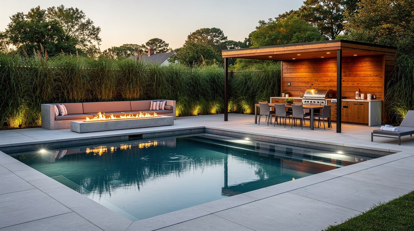 The Durham Modern Pool and Outdoor Room — Modern/Minimalist garden in Durham