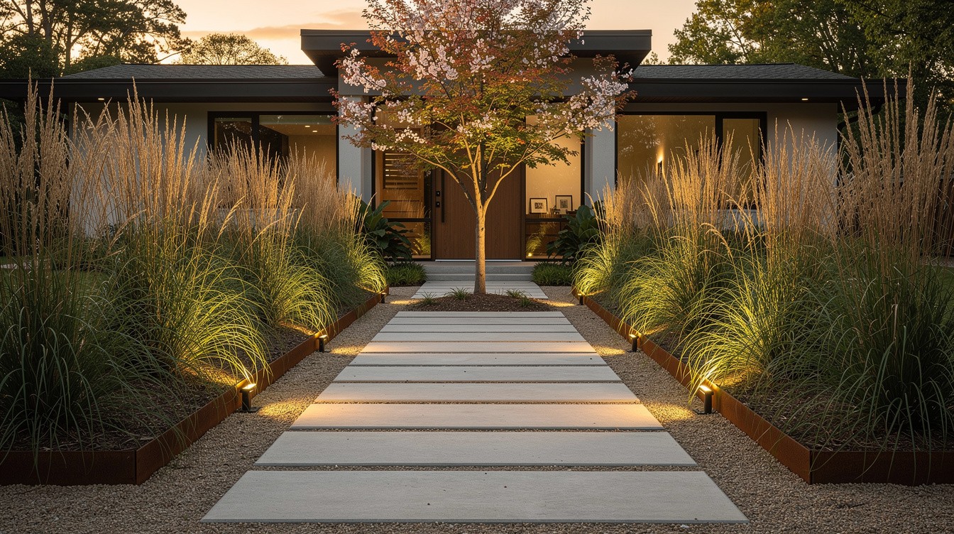 The Piedmont Modern Front Entry — Modern/Minimalist garden in Durham
