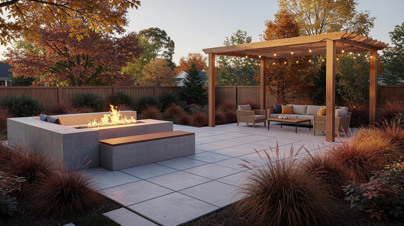 The Modern Patio and Fire Pit — Modern/Minimalist garden in Durham