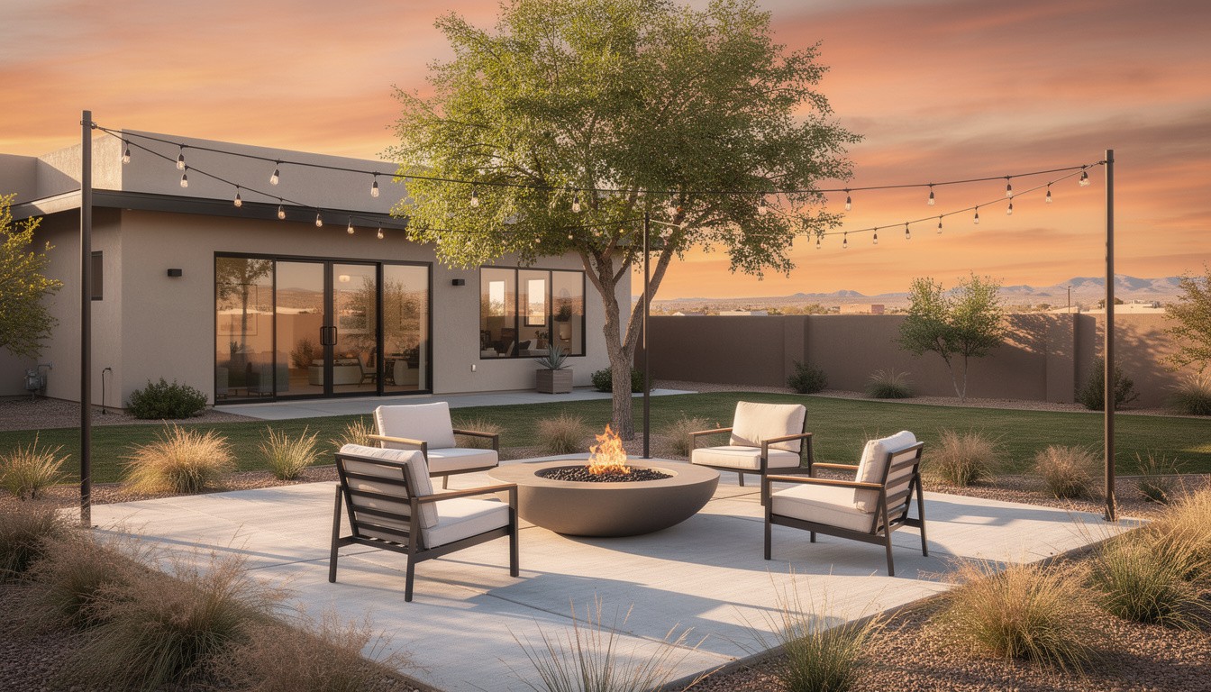 Modern/Minimalist backyard in El Paso, TX