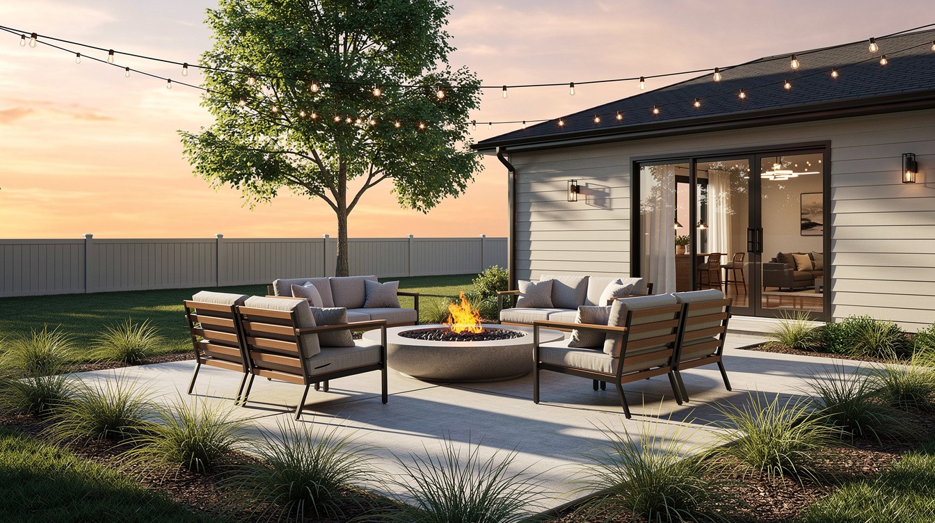 The Fire Bowl Patio — Modern/Minimalist garden in Fayetteville