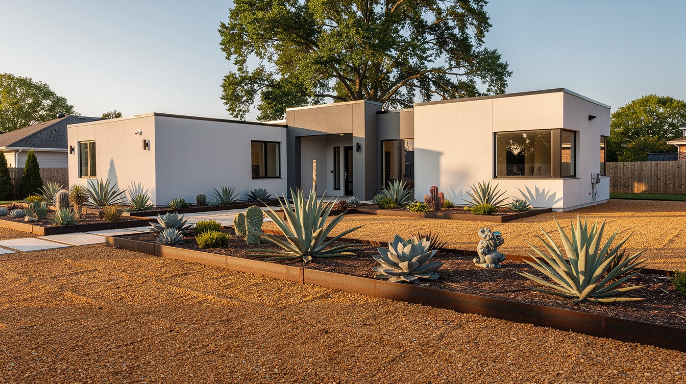 The Gravel Desert Court — Modern/Minimalist garden in Fayetteville