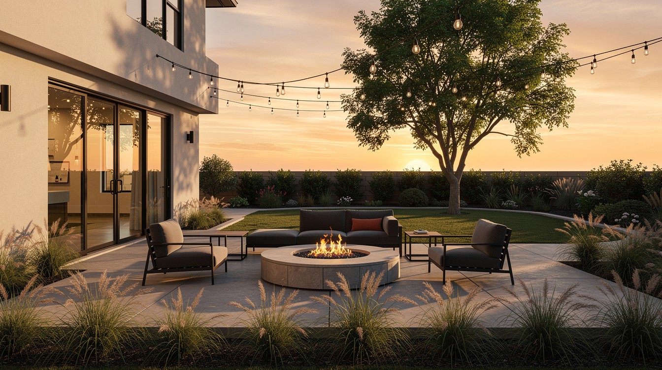 The Sunset Fire Pit Lounge — Modern/Minimalist garden in Fontana